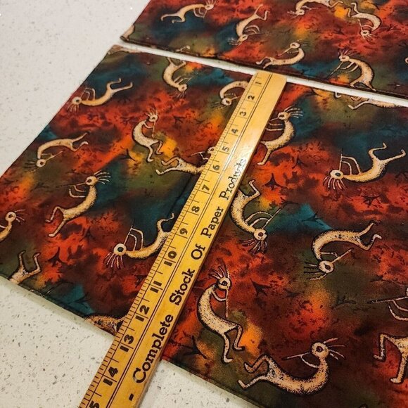 Lot of 4 KOKOPELLI 17" X 13" Table Placemats Very Colorful Good Condition! - Picture 2 of 4